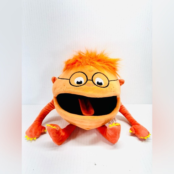 Orange Monsters Hand Storytelling Puppet Of The Puppet Company With Squeaker! - Picture 1 of 7